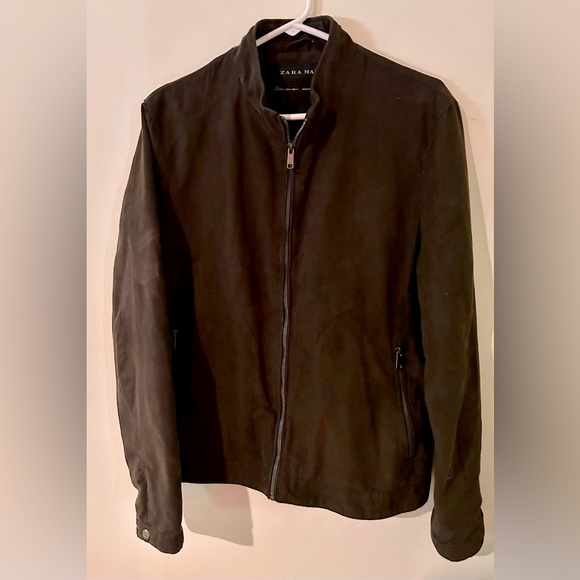 Zara Man Other - ZARA MAN Brown Moto-Style Zippered Jacket